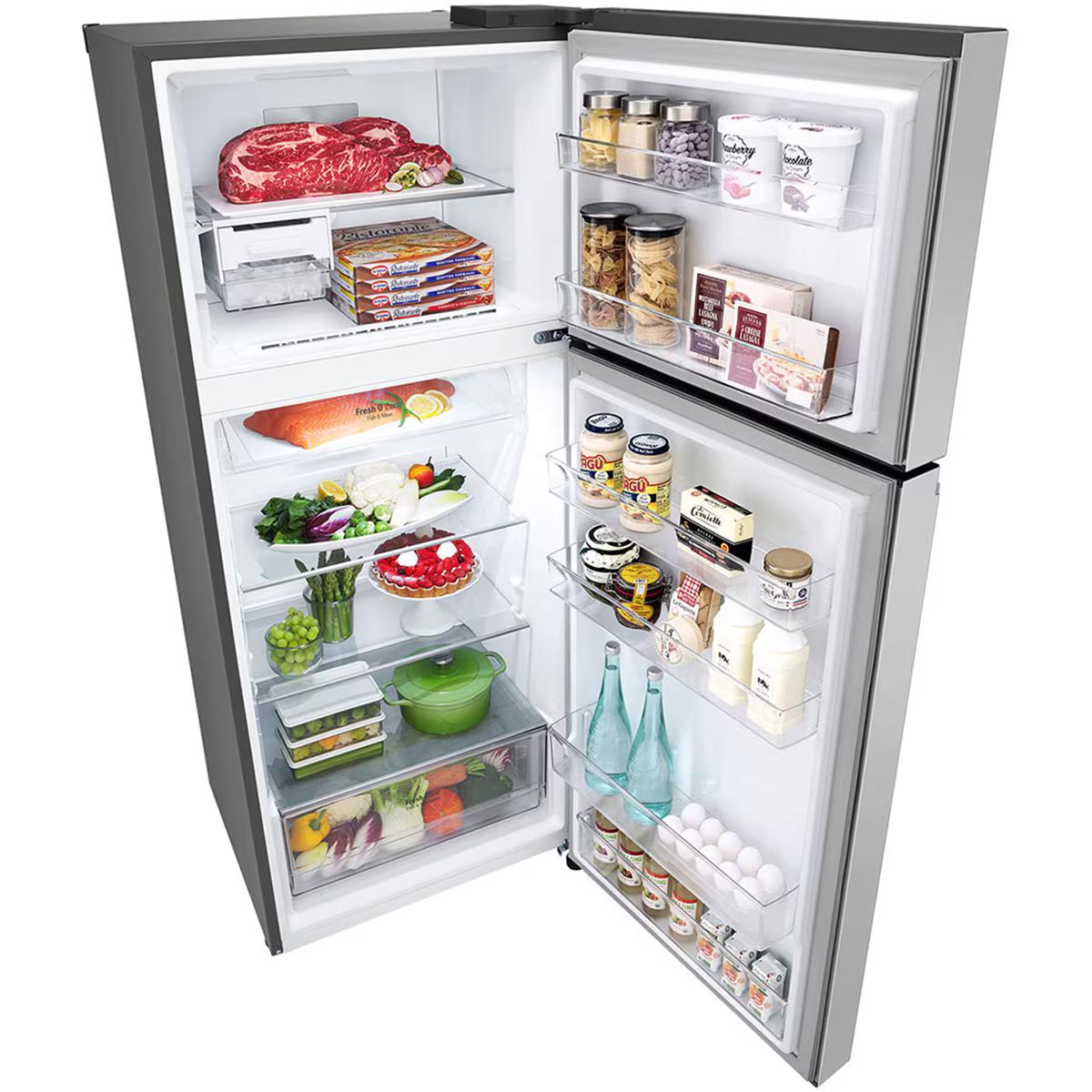 Heladera Top Freezer 395L LG Smart Inverter VT40MPY Thinq Plata